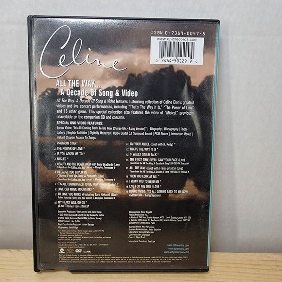 DVD Celine Dion All The Way... A Decade Of Song & Video - Picture 4 of 4